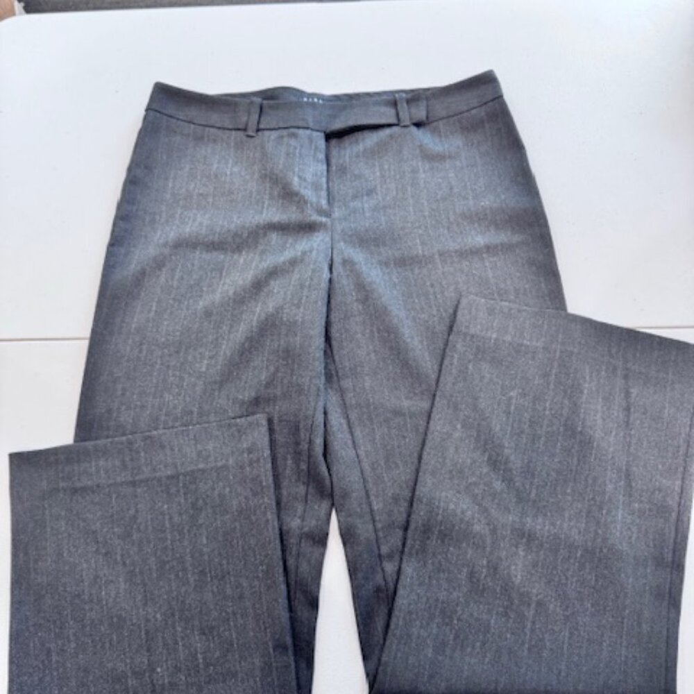 Sisley High-End Black Slacks - Black with Light Grey Pinstripe (size 42/ ~US 6)
